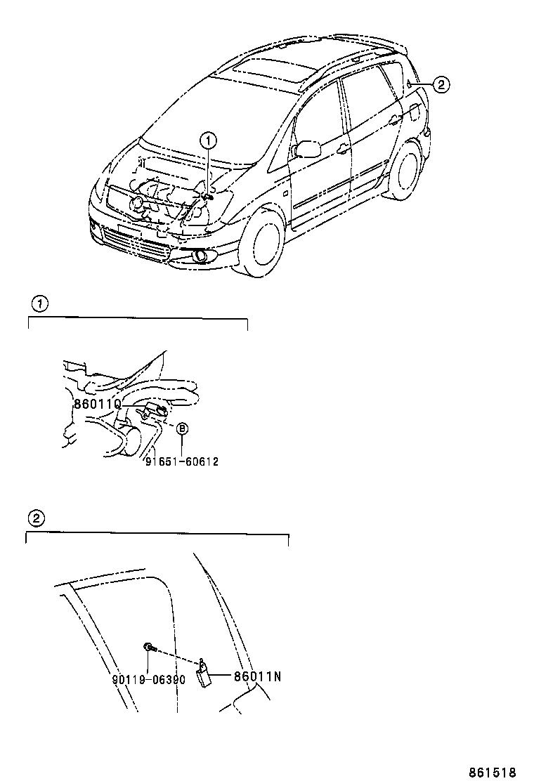 86211-13030 BRACKET, RADIO, NO.1 product image