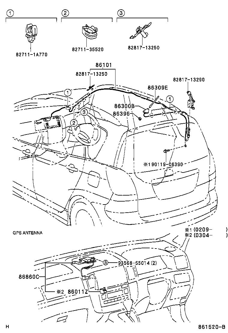 86101-13050 CORD SUB-ASSY, ANTENNA product image