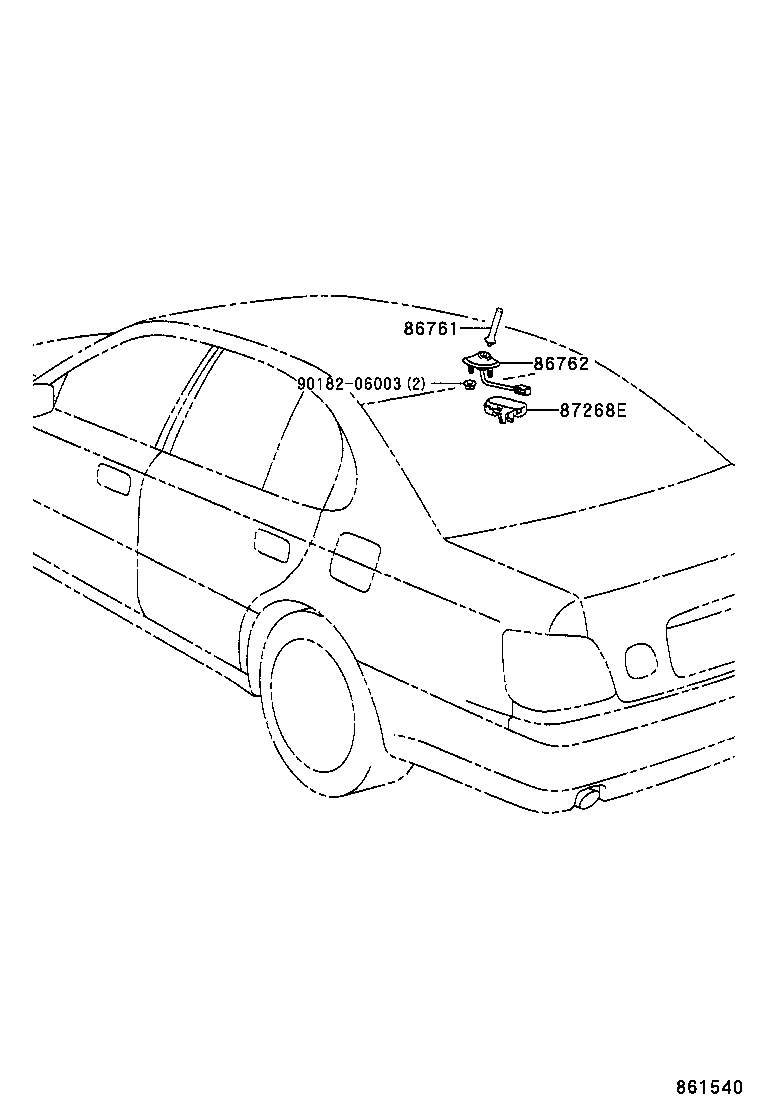 86705-30060 CORD SUB-ASSY, TELEPHONE ANTENNA product image
