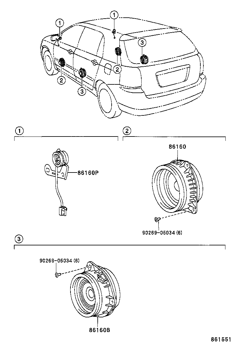 86160-02400 SPEAKER ASSY, FRONT NO.2 product image
