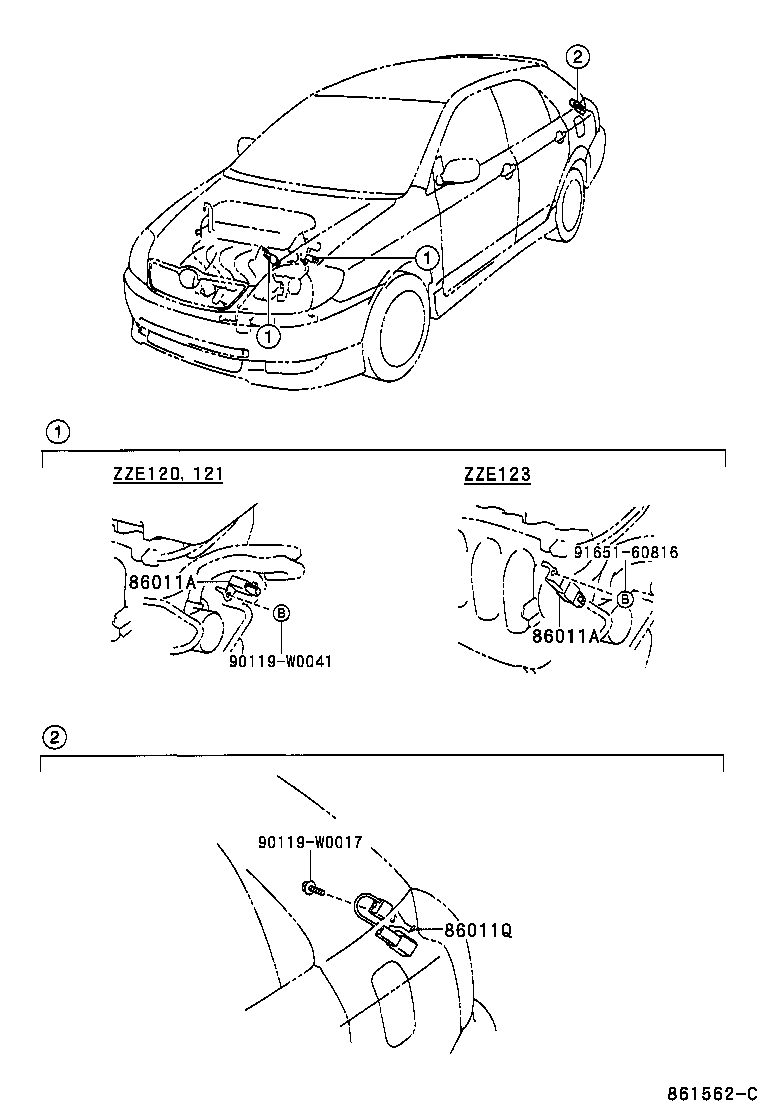 86212-02100 BRACKET, RADIO, NO.2 product image