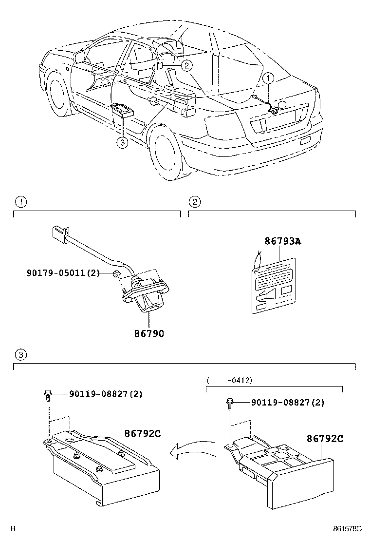 86792-20020 COMPUTER, PARKING ASSIST product image