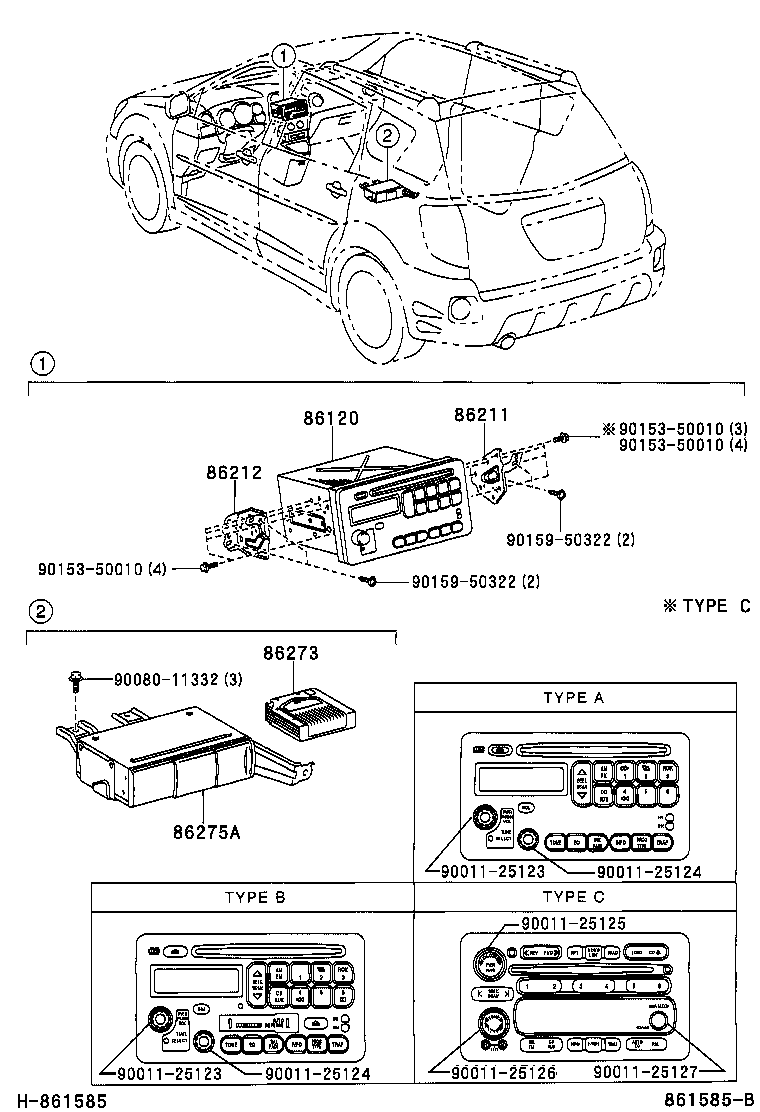 Toyota 86270-01010 CHANGER, DISC PLAYER