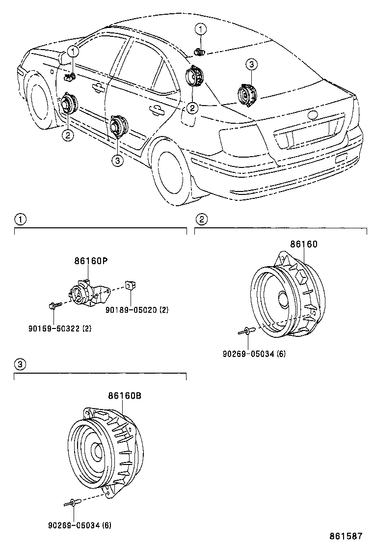 86160-2B440 SPEAKER ASSY, FRONT NO.2 product image
