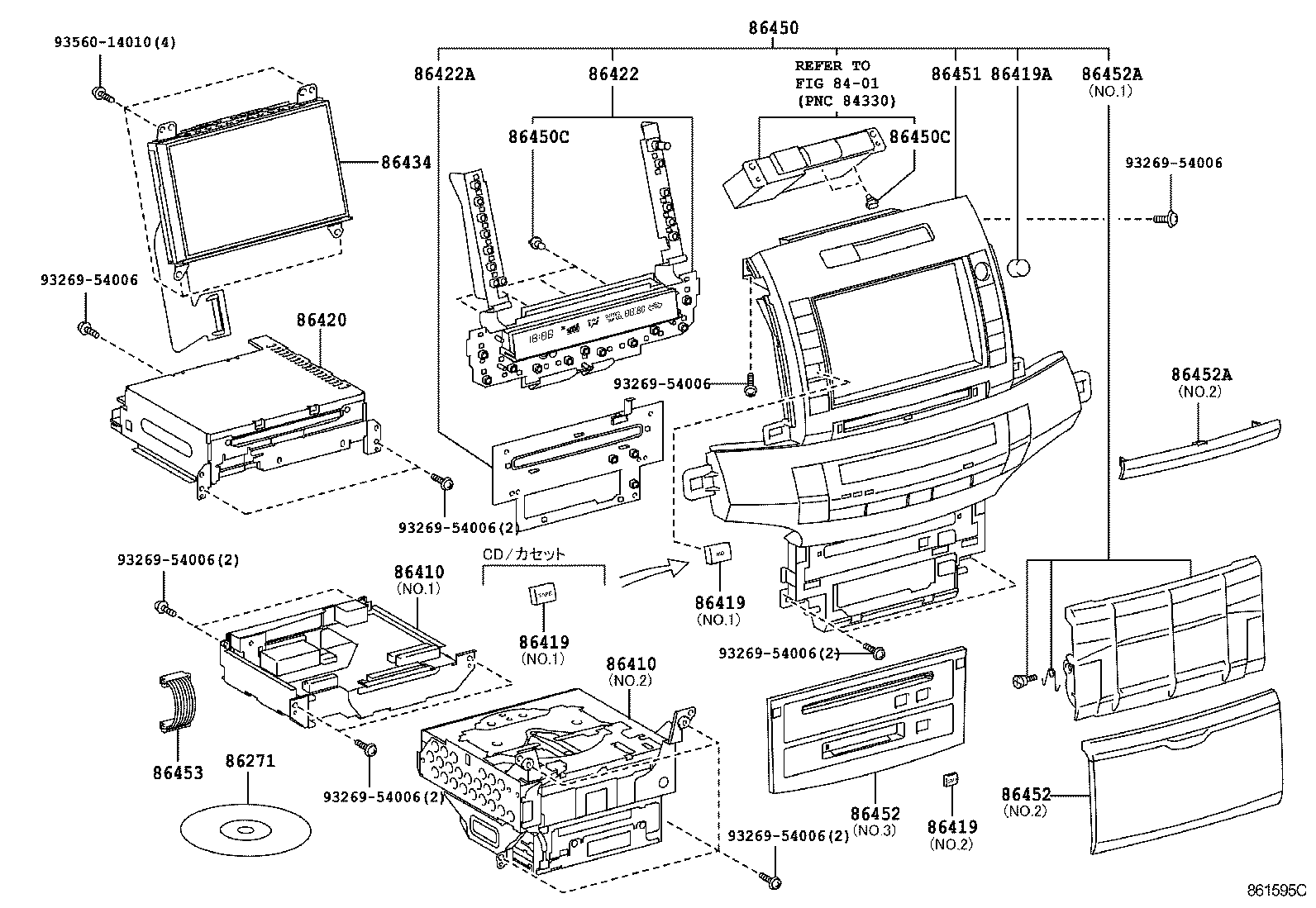 86211-20490 BRACKET, RADIO RECEIVER, NO.1 product image
