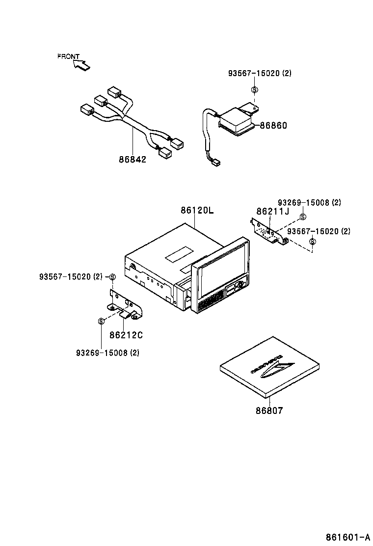 86211-97401 BRACKET, RADIO RECEIVER, NO.1 product image