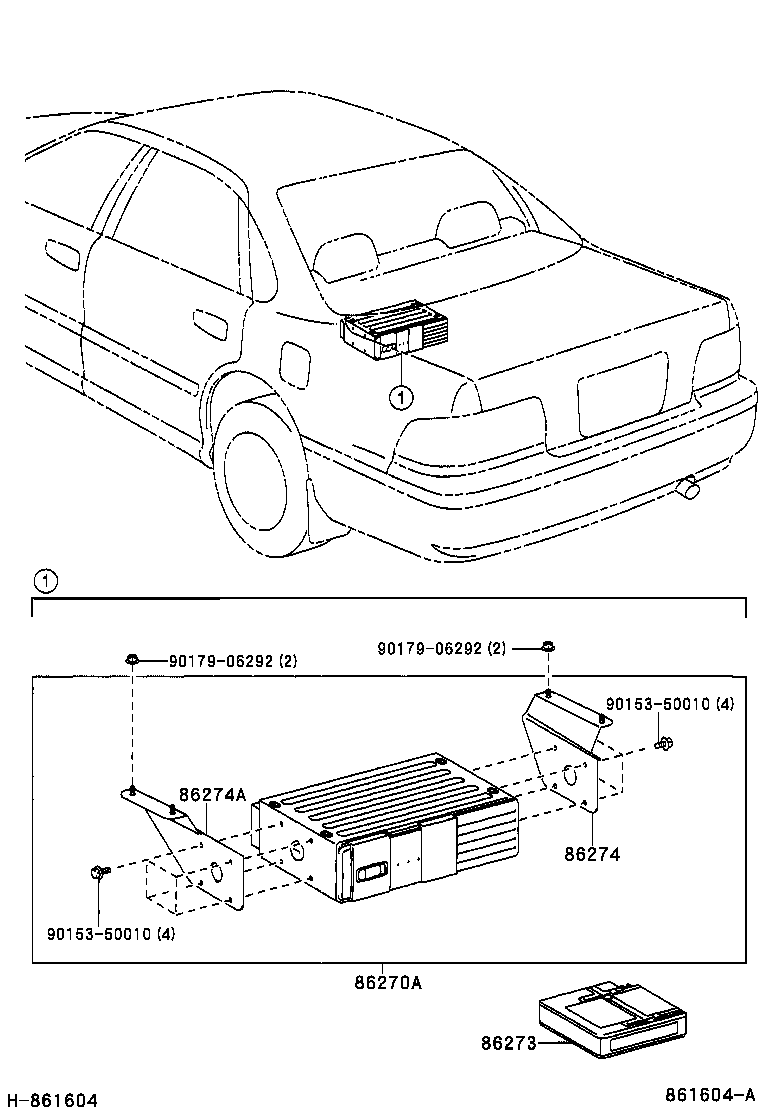 86212-YF030 BRACKET, RADIO, NO.2 product image