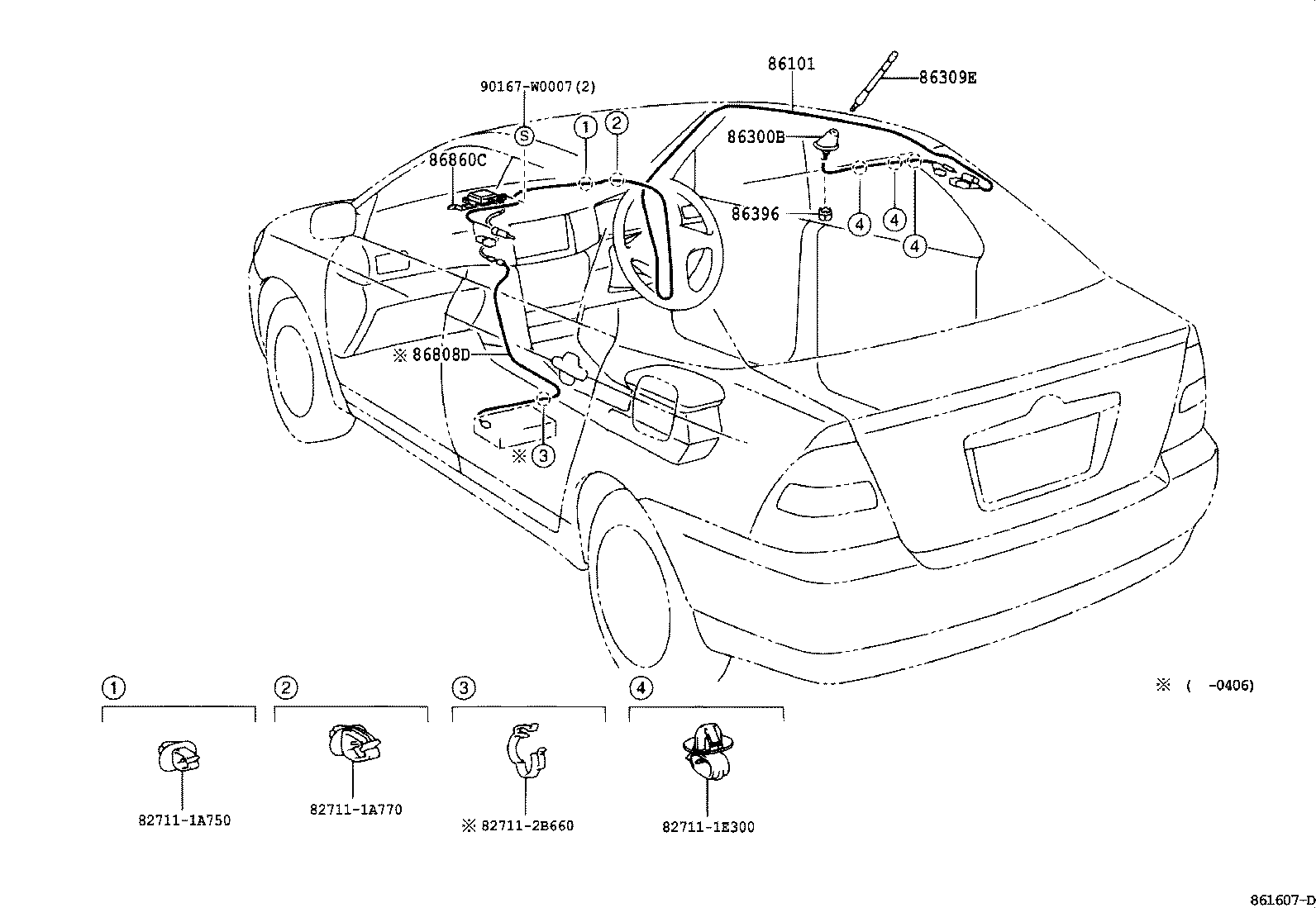 86101-02070 CORD SUB-ASSY, ANTENNA product image
