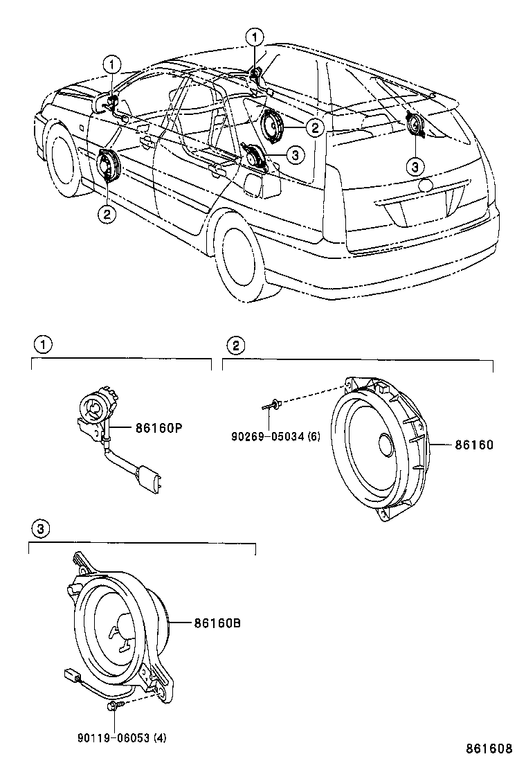 86160-2A030 SPEAKER ASSY, FRONT NO.2 product image