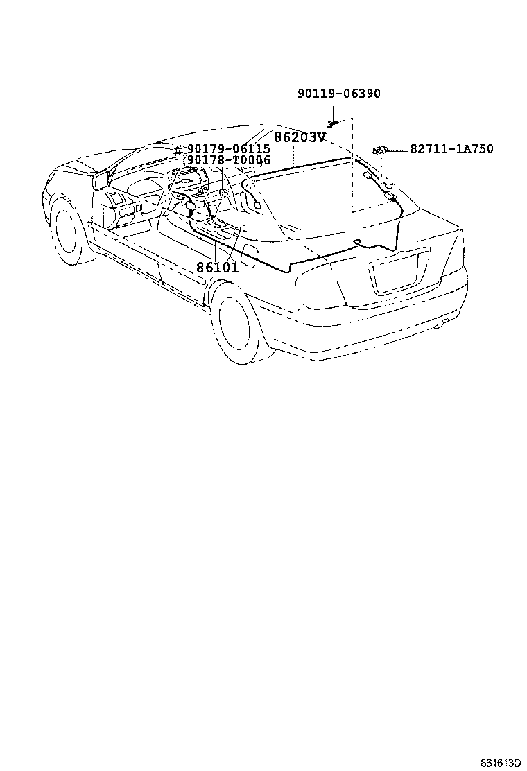 86203-06010 WIRE SUB ASSY, RADIO product image