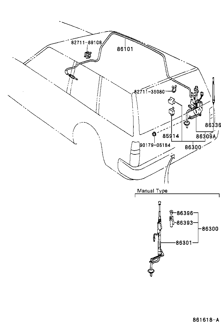 86300-22281 ANTENNA ASSY, W/HOLDER product image