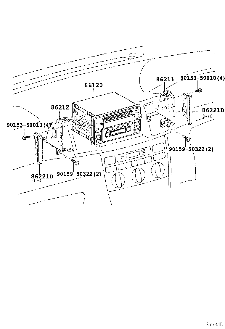 86212-02130 BRACKET, RADIO, NO.2 product image