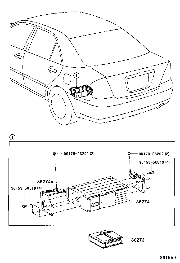 86211-YC030 BRACKET, RADIO, NO.1 product image