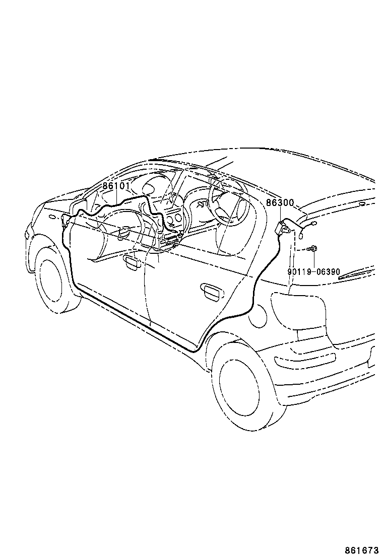 86300-52090 ANTENNA ASSY, W/HOLDER product image