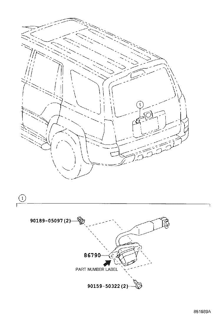 Toyota 86790-35020 CAMERA ASSY, TELEVISION