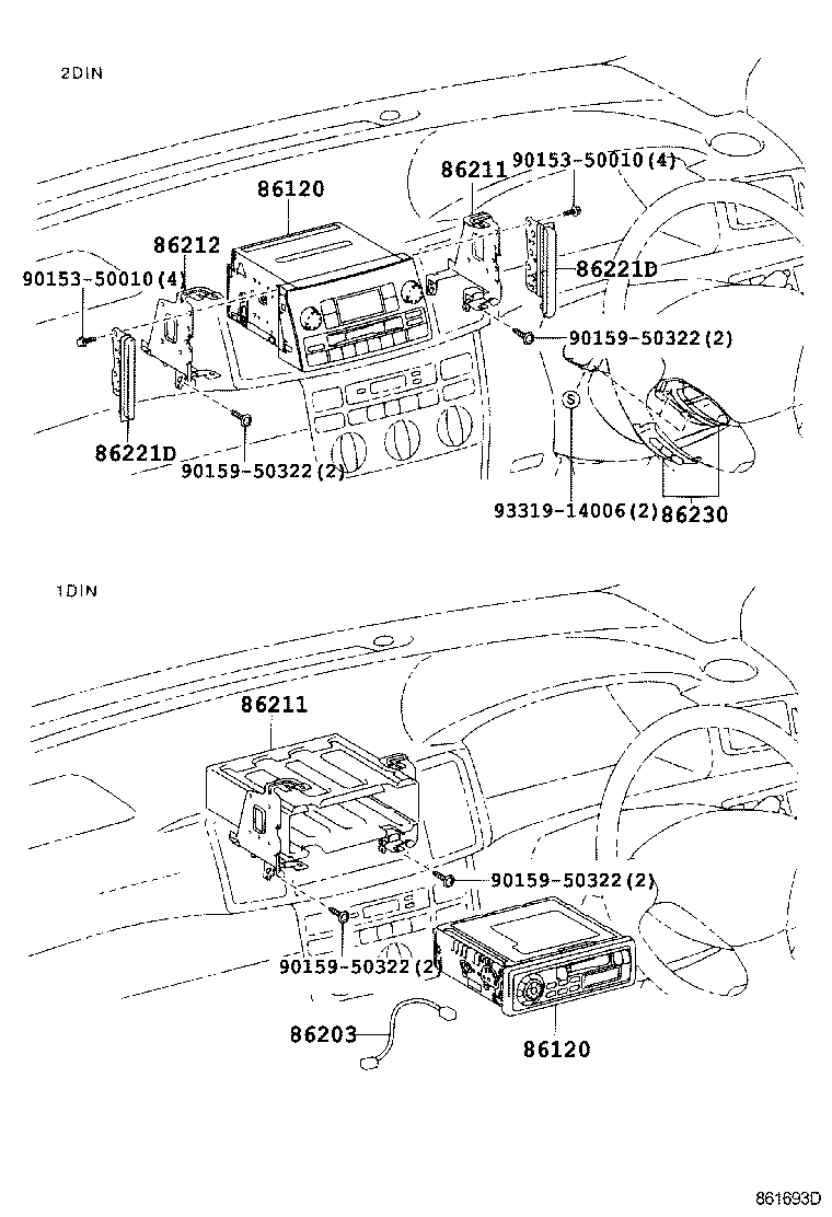 86212-02150 BRACKET, RADIO, NO.2 product image