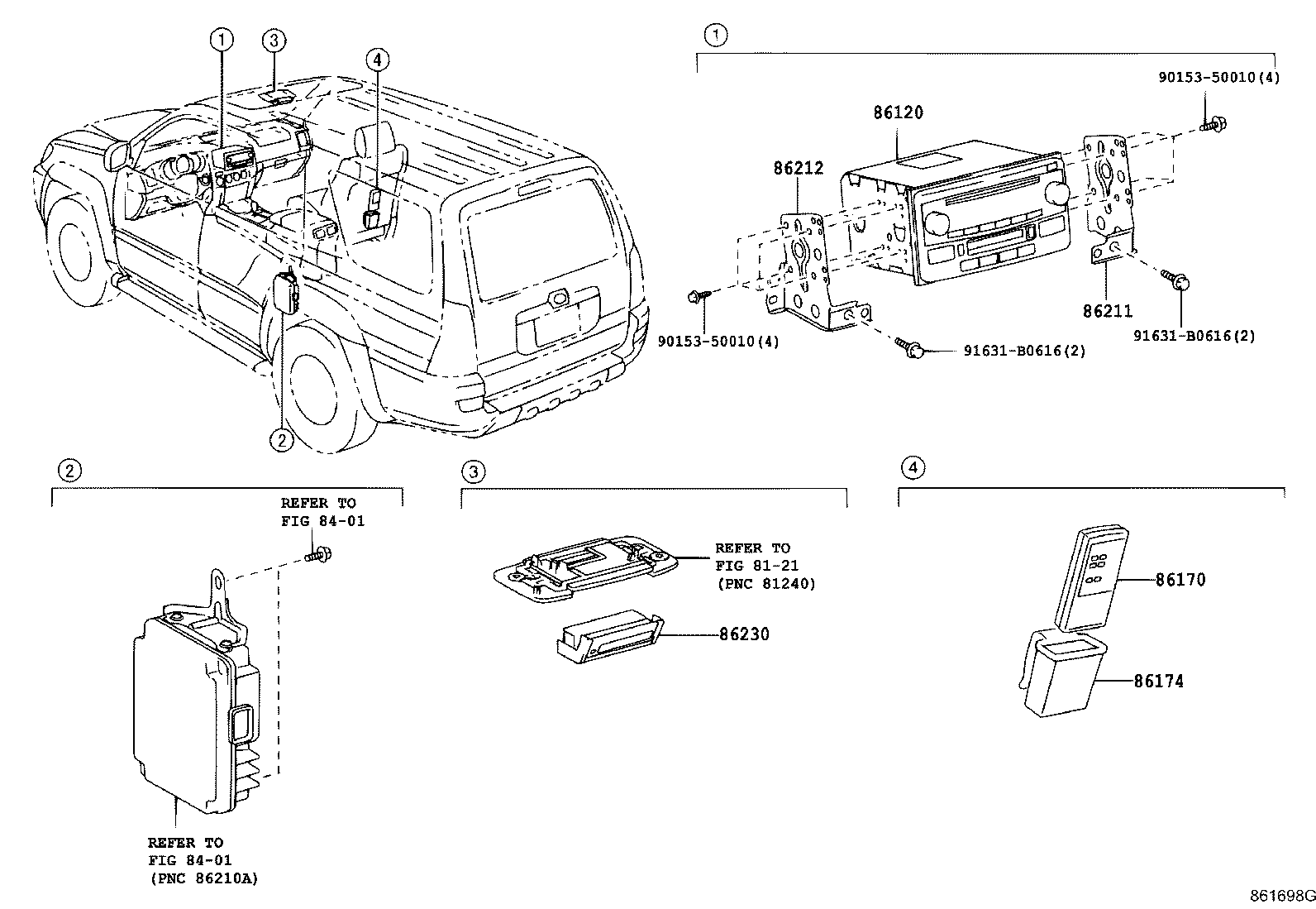 Toyota 86174-60020-B0 CASE, SWITCH & VOLUME