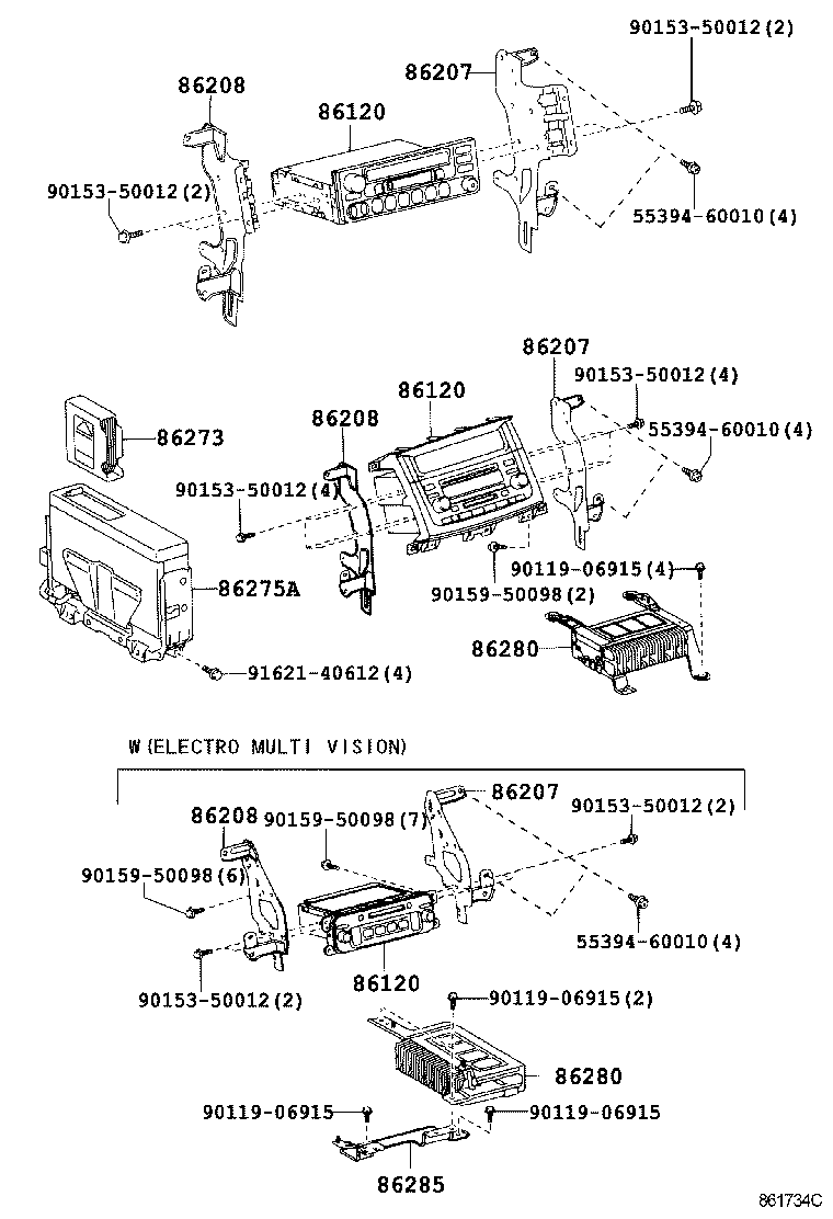 86280-60240 AMPLIFIER ASSY, STEREO COMPONENT product image