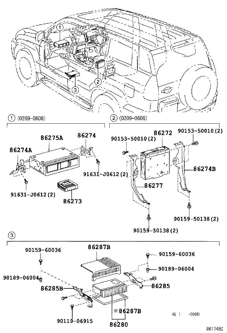 86212-60190 BRACKET, RADIO, NO.2 product image
