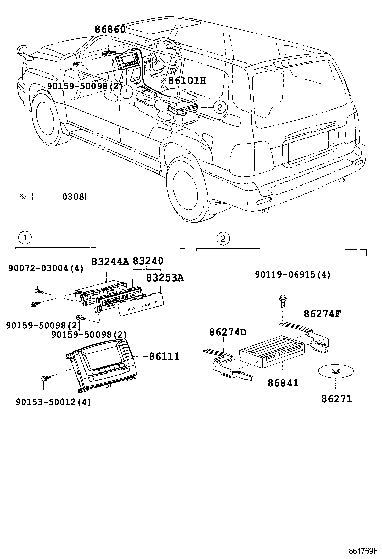 86101-60091 CORD SUB-ASSY, ANTENNA product image