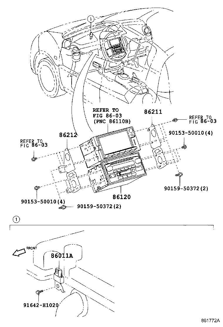86120-52251 RECEIVER ASSY, RADIO product image