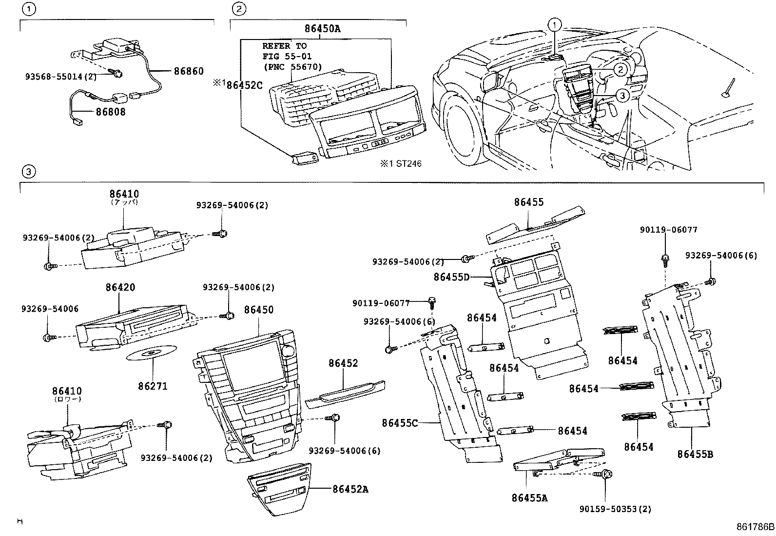 86274-21040 BRACKET, DISC PLAYER, NO.2 product image