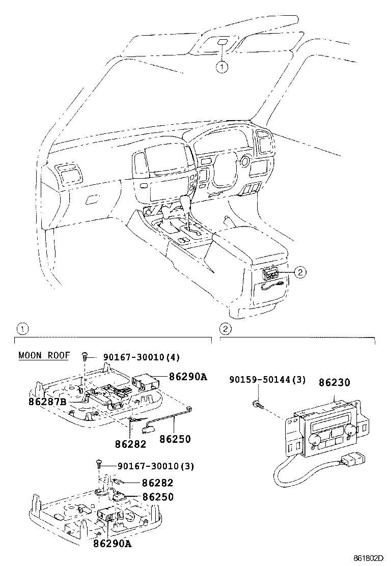 86280-60240 AMPLIFIER ASSY, STEREO COMPONENT product image