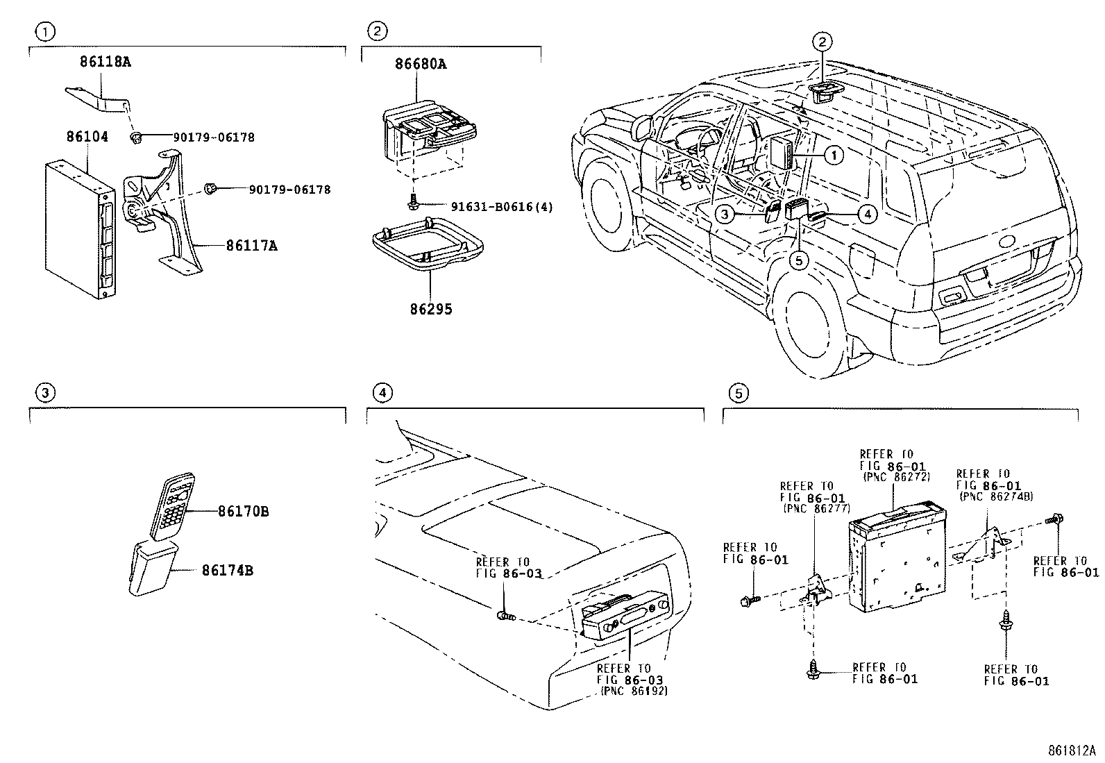 Toyota 86170-34020 SWITCH & VOLUME ASSY, TELEVISION