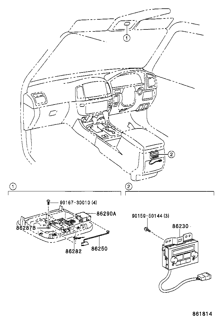 86280-60180 AMPLIFIER ASSY, STEREO COMPONENT product image