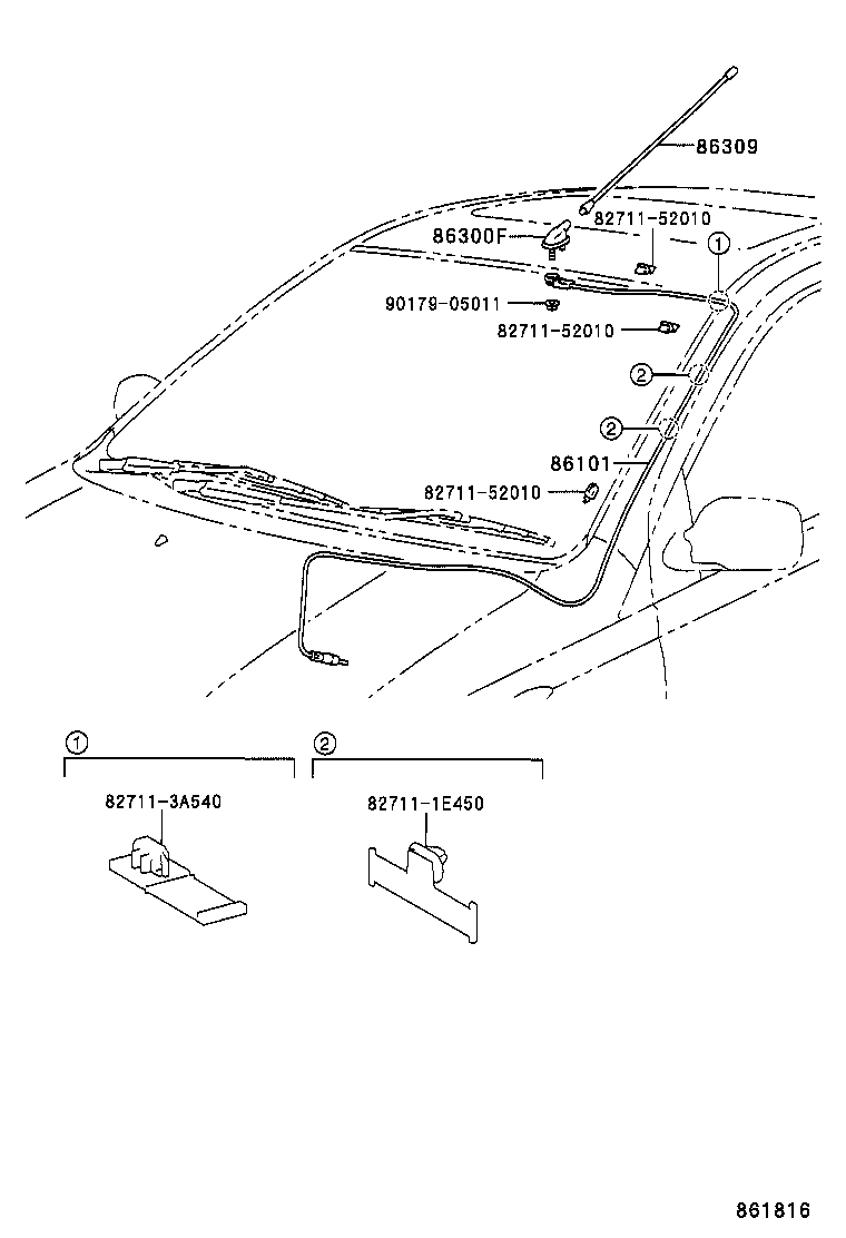 86101-52030 CORD SUB-ASSY, ANTENNA product image