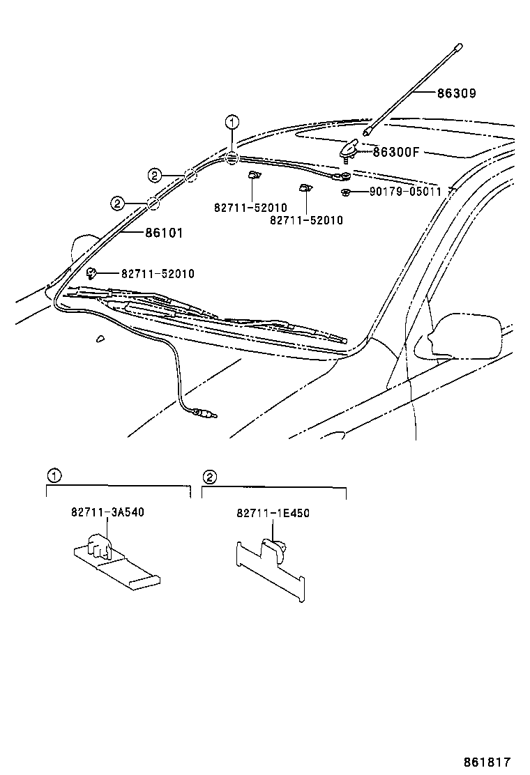 86101-52030 CORD SUB-ASSY, ANTENNA product image