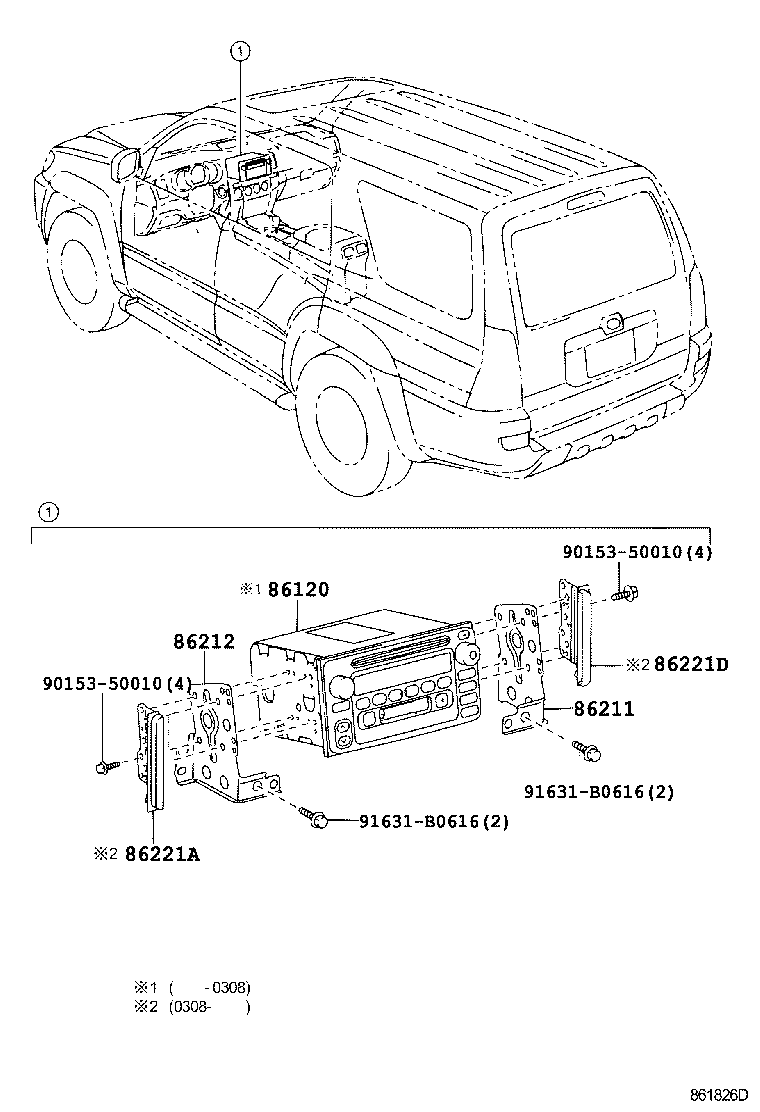 86211-35040 BRACKET, RADIO, NO.1 product image