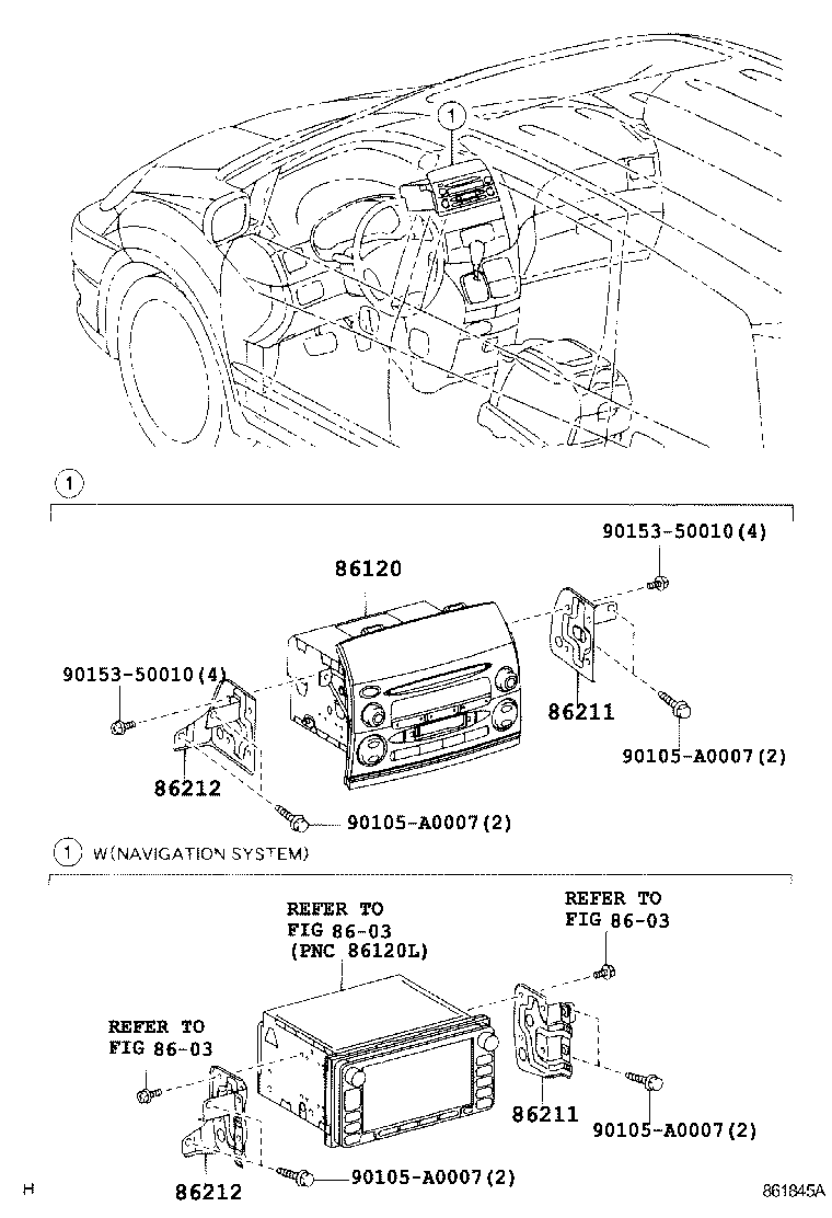 Toyota 86212-AE020 BRACKET, RADIO, NO.2