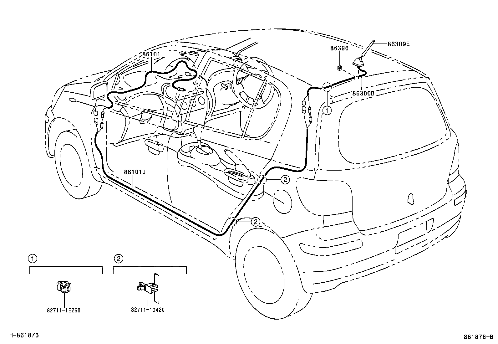 86309-52030 POLE SUB-ASSY, ROOF ANTENNA product image