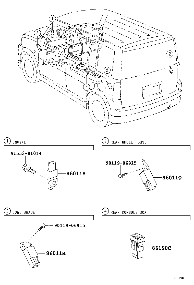 86120-0W080 RECEIVER ASSY, RADIO product image