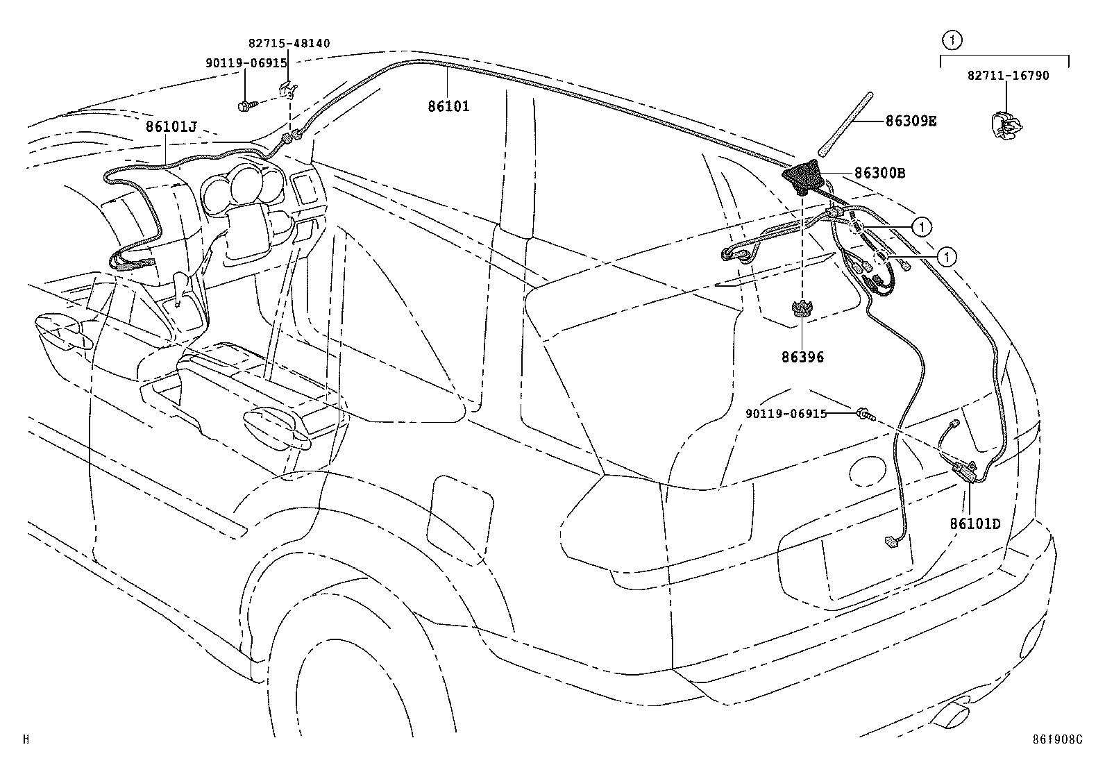 86050-48060 ANTENNA ASSY, TELEVISION product image
