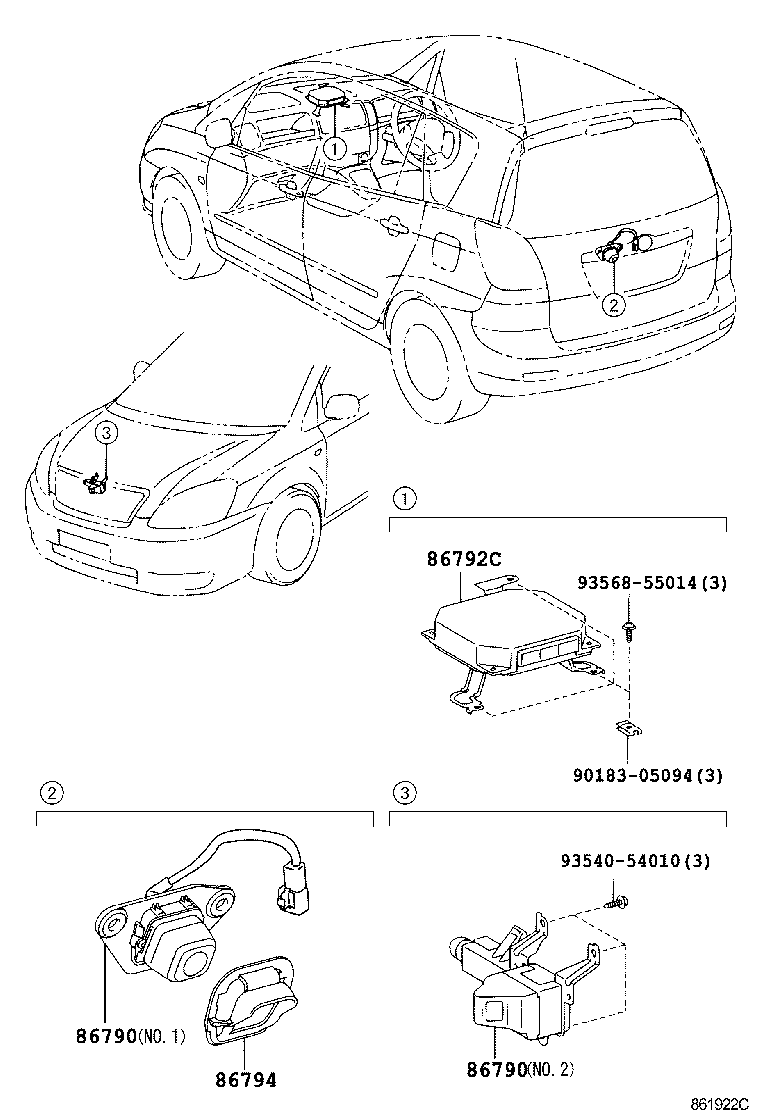 86792-13081 COMPUTER, PARKING ASSIST product image