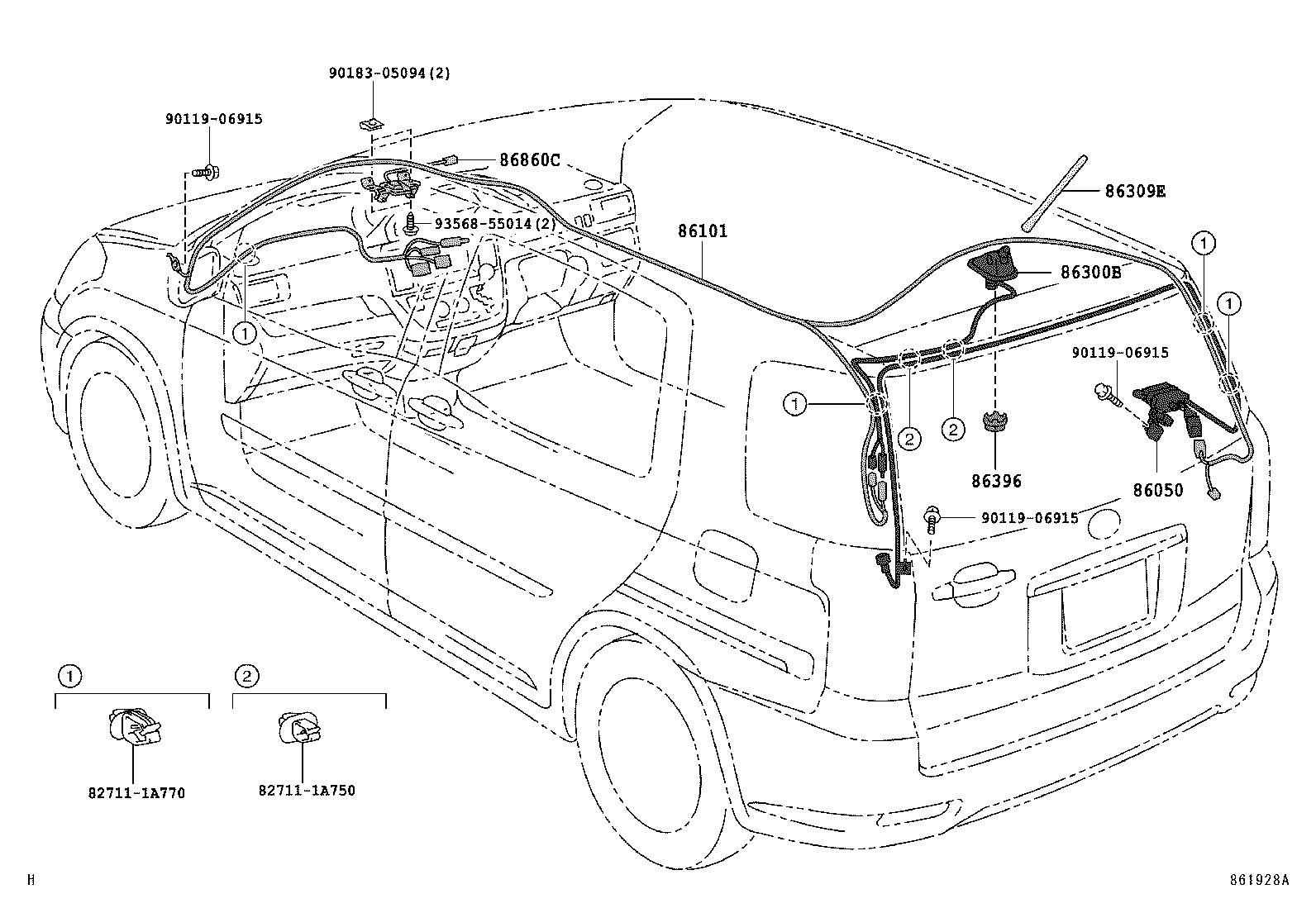 86860-46030 ANTENNA ASSY, NAVIGATION product image