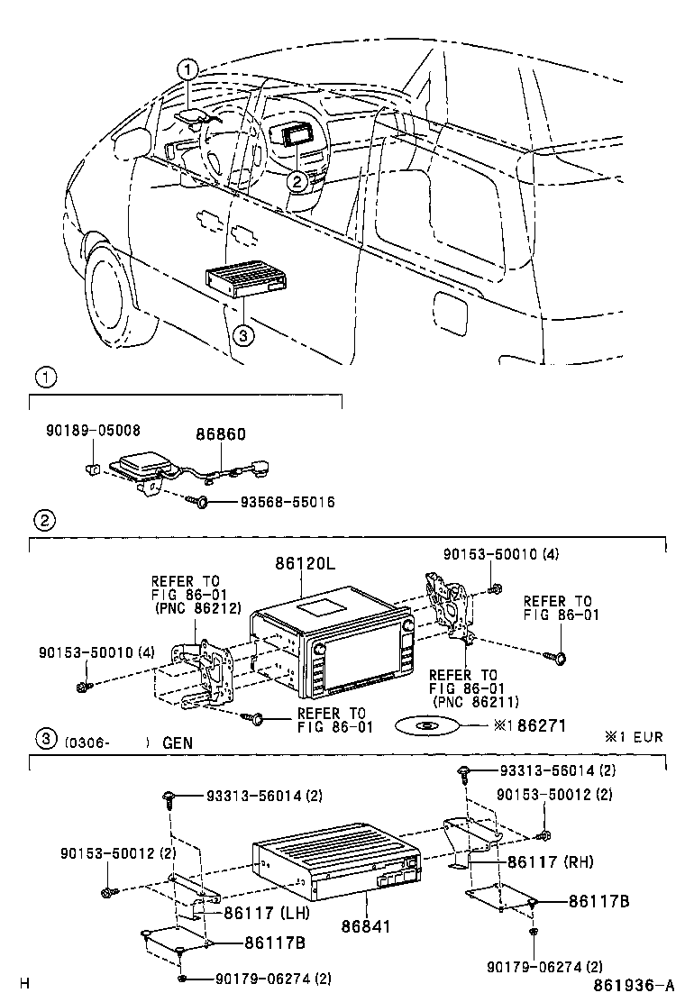86860-28110 ANTENNA ASSY, NAVIGATION product image