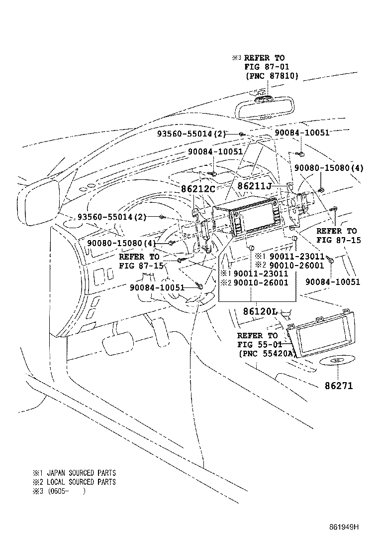 Toyota 86211-AA060 BRACKET, RADIO RECEIVER, NO.1