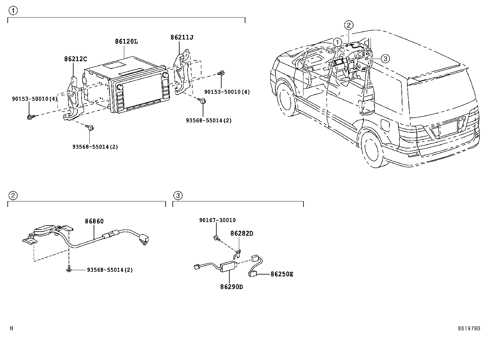 86117-58140 BRACKET, TELEVISION DISPLAY, B product image