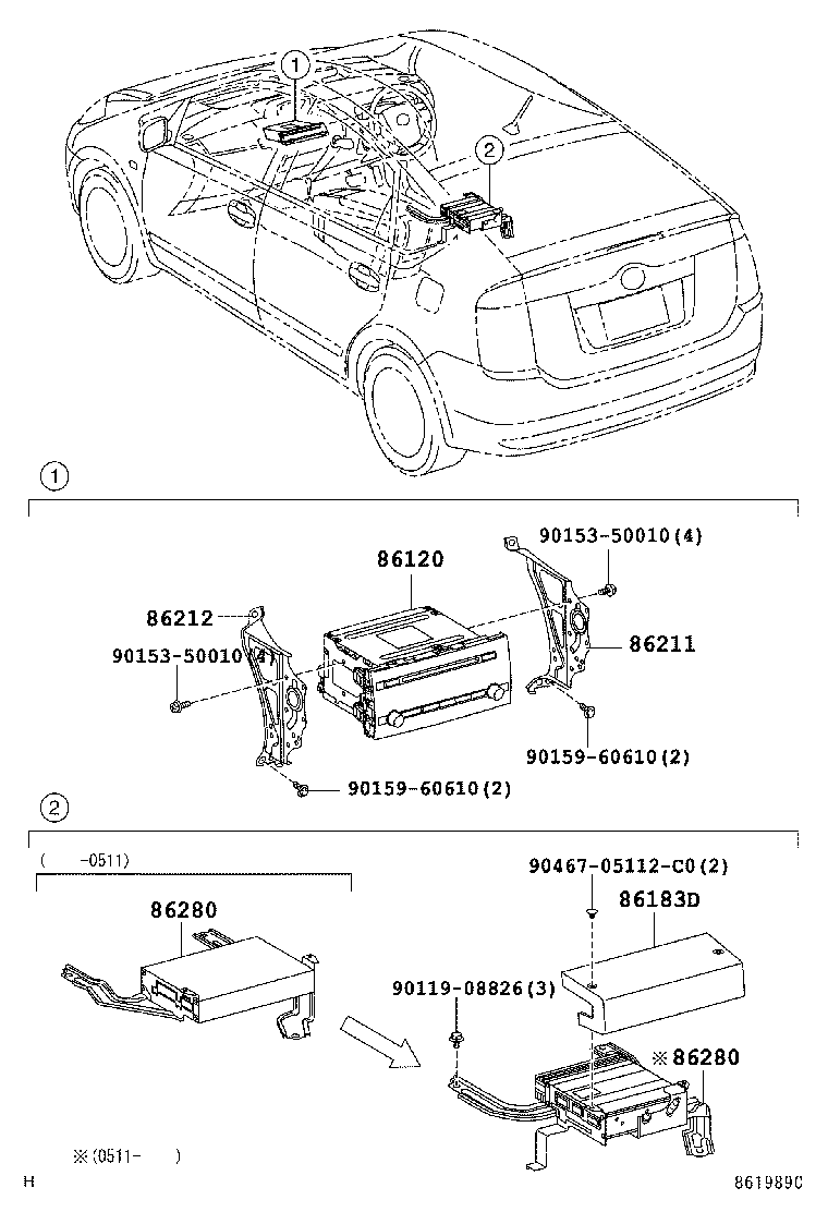 90010-24120 KNOB, RADIO RECEIVER SWITCH product image