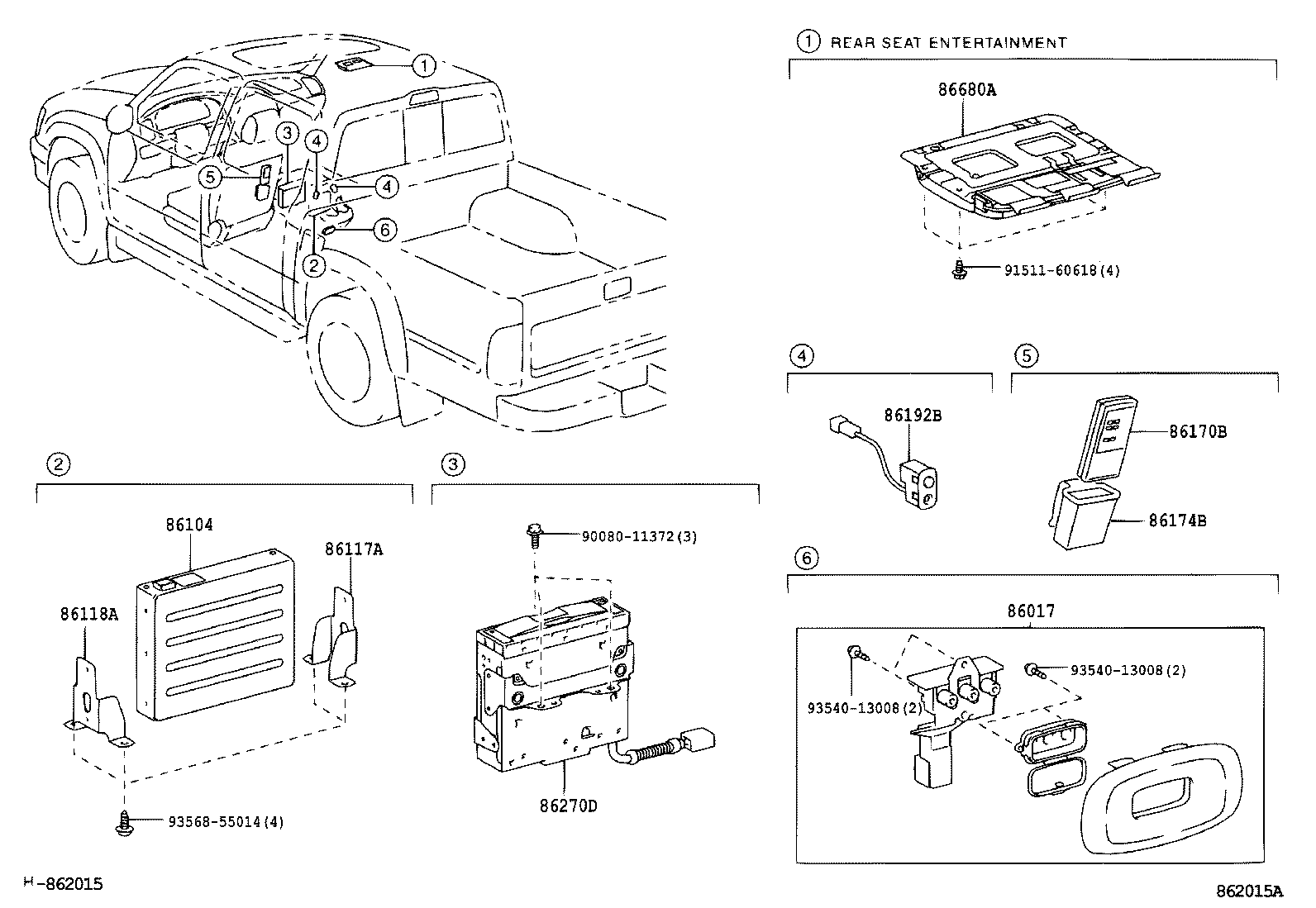 Toyota 86017-0C010-E1 PARTS SET, VIDEO