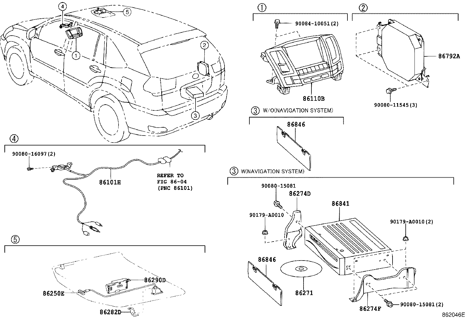Toyota 86101-0E020 CORD SUB-ASSY, ANTENNA