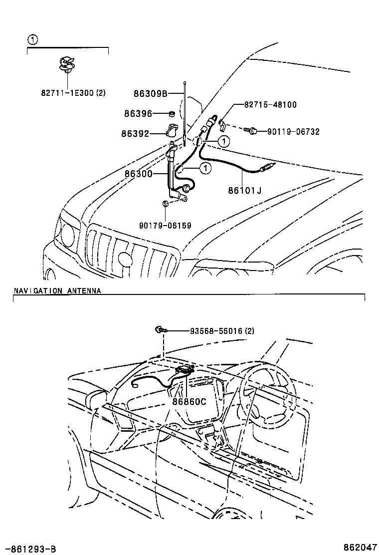 86860-48060 ANTENNA ASSY, NAVIGATION product image