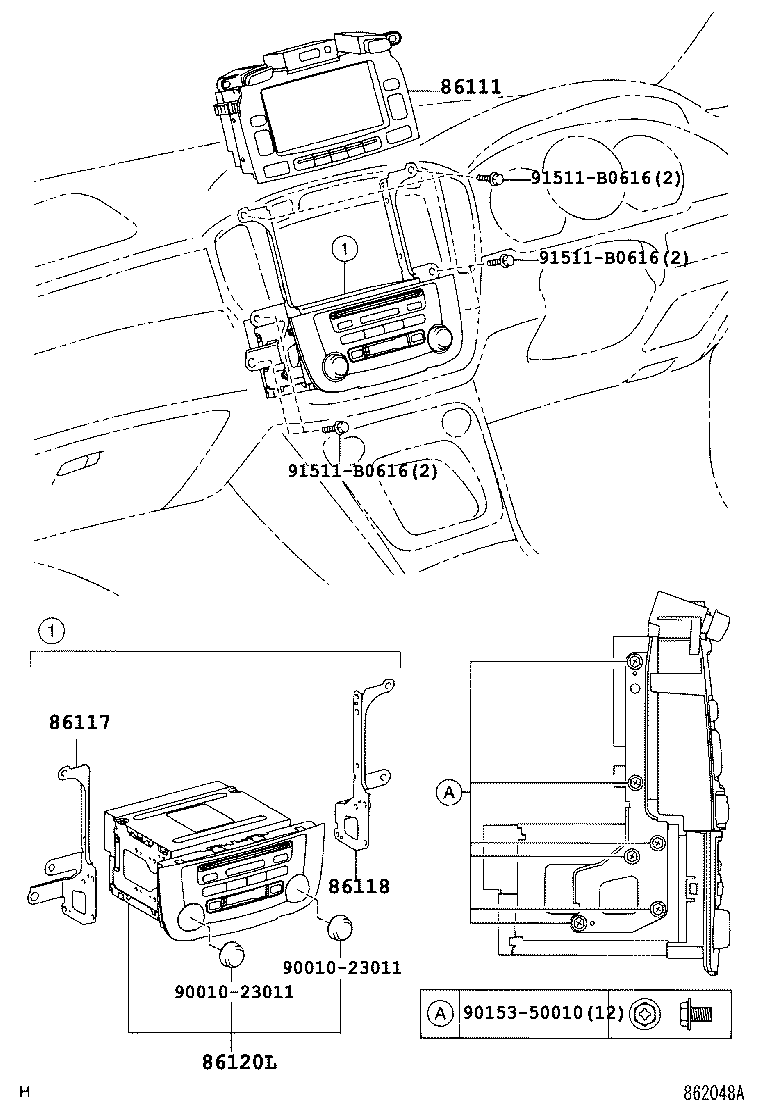 86274-48070 BRACKET, DISC PLAYER product image