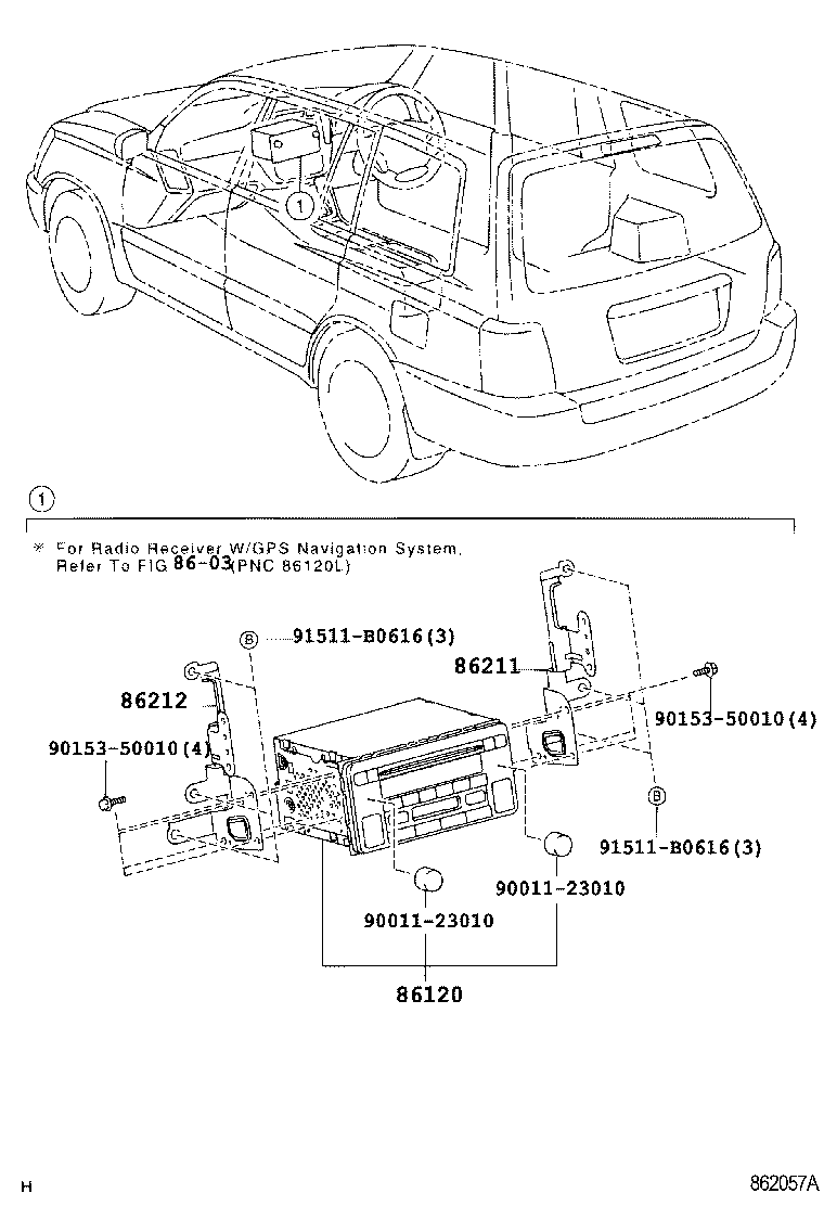 86212-48040 BRACKET, RADIO, NO.2 product image