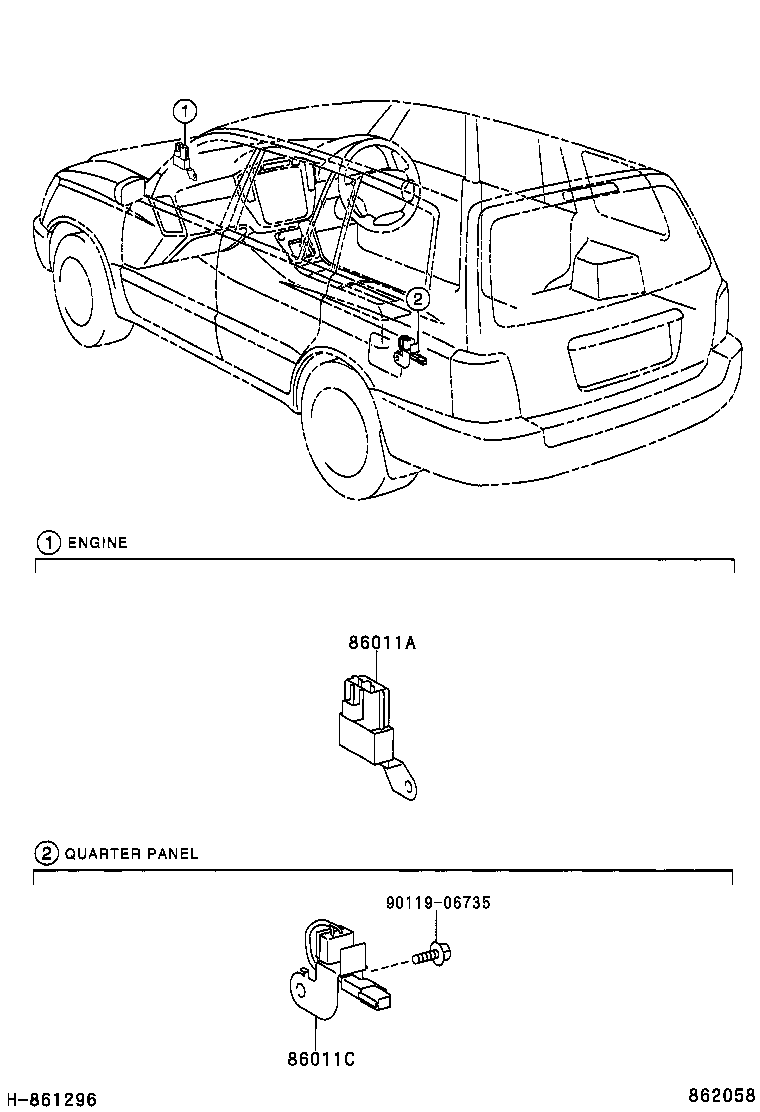 86212-48040 BRACKET, RADIO, NO.2 product image