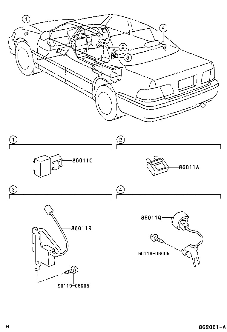 86212-YF030 BRACKET, RADIO, NO.2 product image
