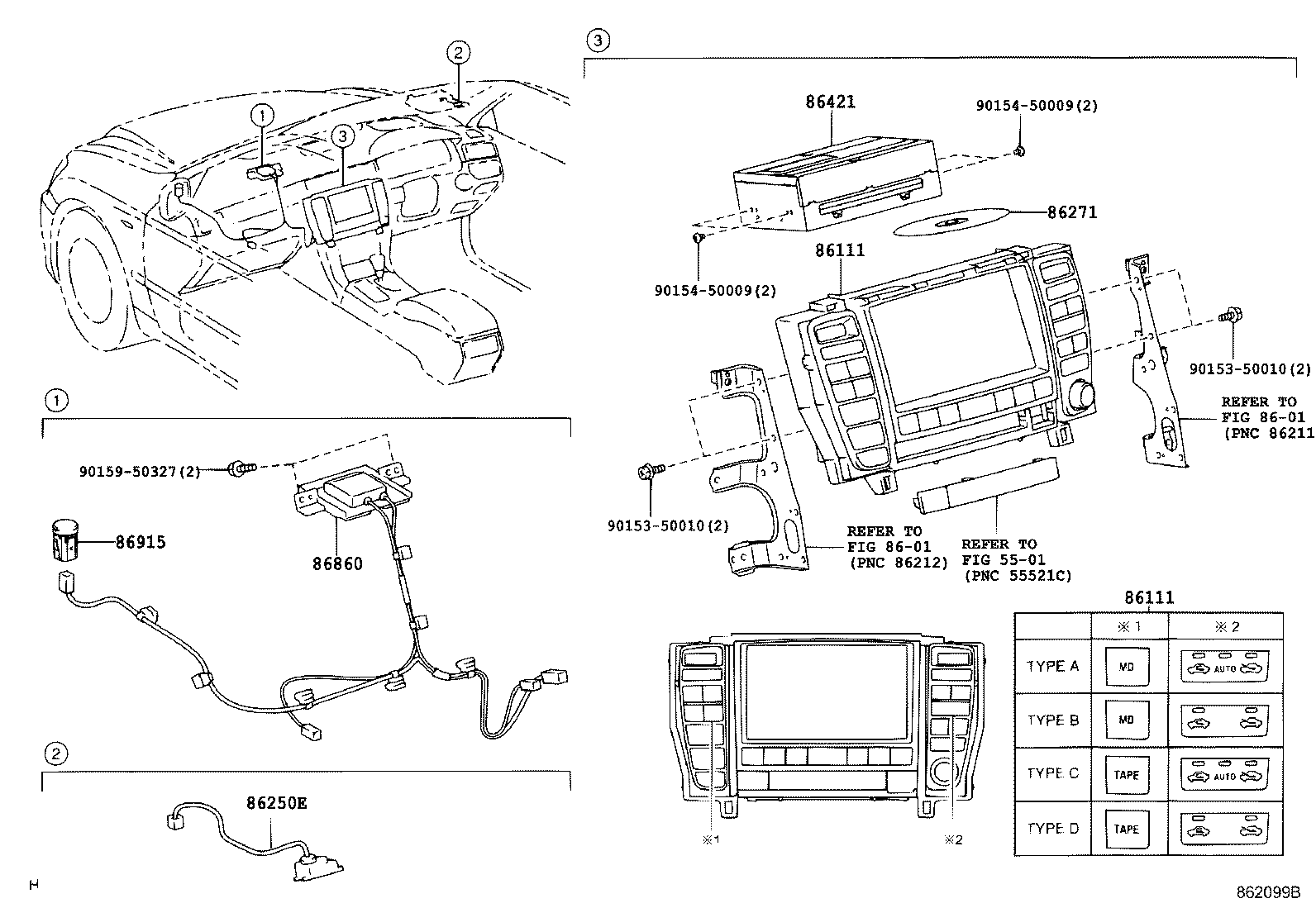 86111-30310 MULTI-DISPLAY product image